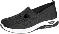Tênis de caminhada feminino, leve, confortável, respirável, para viagem, treino, caminhada, cabedal de malha