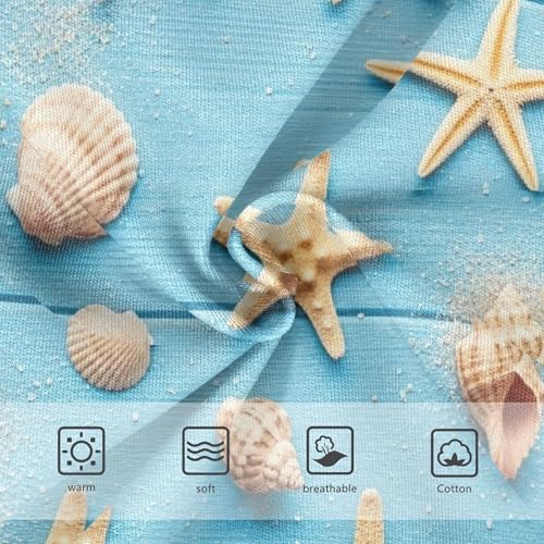 Cotton Toddler Underwear Floral Seashells Starfish Blue Panties Little Girl Designer Undies Kids Briefs 2t3