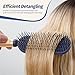 SHINLEA Slim Hair Brush for Fine Thin Thick Hair, Soft Double Nylon Bristles for Deep Detangling & Massage, Metal-Infused Luxury Gold Handle, Gift for Women Men Kids
