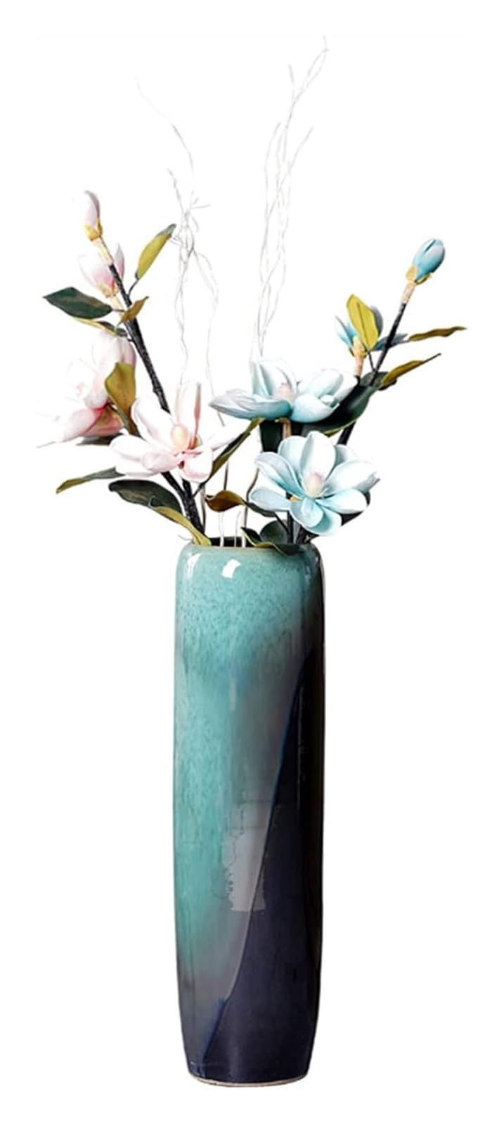 SnamicE Vase Tabletop Ceramic Floor Vase Living Room Porch Flower Arrangement Decorative Flower Arrangement Ornaments Decoration Decor 50cm,
