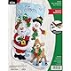 Bucilla 89308E Weihnachtsstrumpf mit Filzapplikation, Weihnachtsmann-Sammlung, 45,7 cm, Stoff, Rot/Ausflug, einfarbig (Getaway Solids), 1