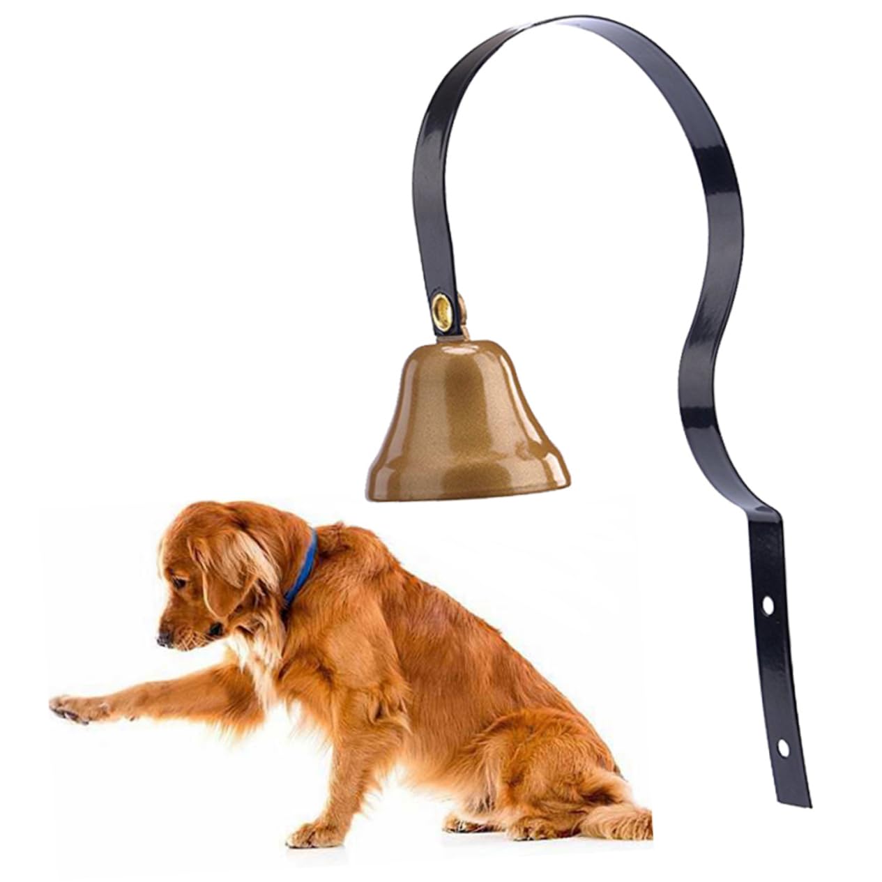 Toddmomy Doggy Door Bell 2pcs Metal Copper Bells for Dog Potty Training Housetraining and Pet Supplies