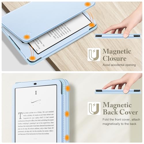 Image of Fintie Case for 7 inch /6.8 inch Kindle Paperwhite(12th /11th Generation-2024 /2021) and Kindle Colorsoft Signature Edition -Slim Foldable Stand Cover Auto Wake /Sleep for Paperwhite 2024, Sky Blue