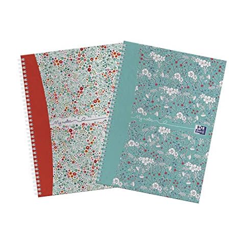 Oxford My Notes A5 Floral and Bloom, 140 Pages, Scribzee Enabled (Twin Pack) Cover