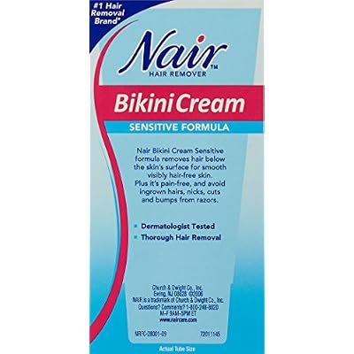 Nair Hair Remover Bikini Cream Sensitive 1.7 Ounce (50ml) (2 Pack)