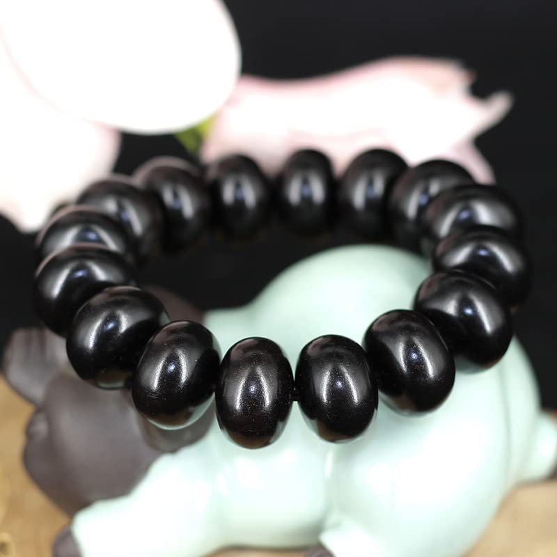 Amazon.com: xiexuelian 黑檀木算盘珠手串手链木质饰品高密手串沉水