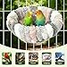 JVNZAM 12pcs Bird Nest for Cage, Plush Hanging Bird Bed and Hand Woven Hemp Rope Nest,with 9 Bird Toys, for Dove Parrot Canary Little Parrot Warm Breeding Cabin Nest