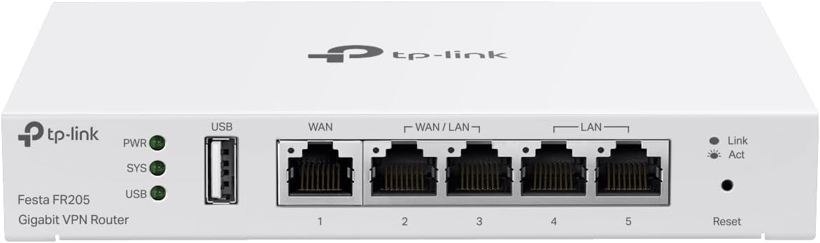 TP-Link Festa FR205 | Multi-WAN Wired Router | Up to 3 Gigabit WAN Ports and One USB WAN | Self-Organized Network | Free Cloud | Load Balance | OpenVPN/IPSec/PPTP/L2TP VPN | Does Not Work