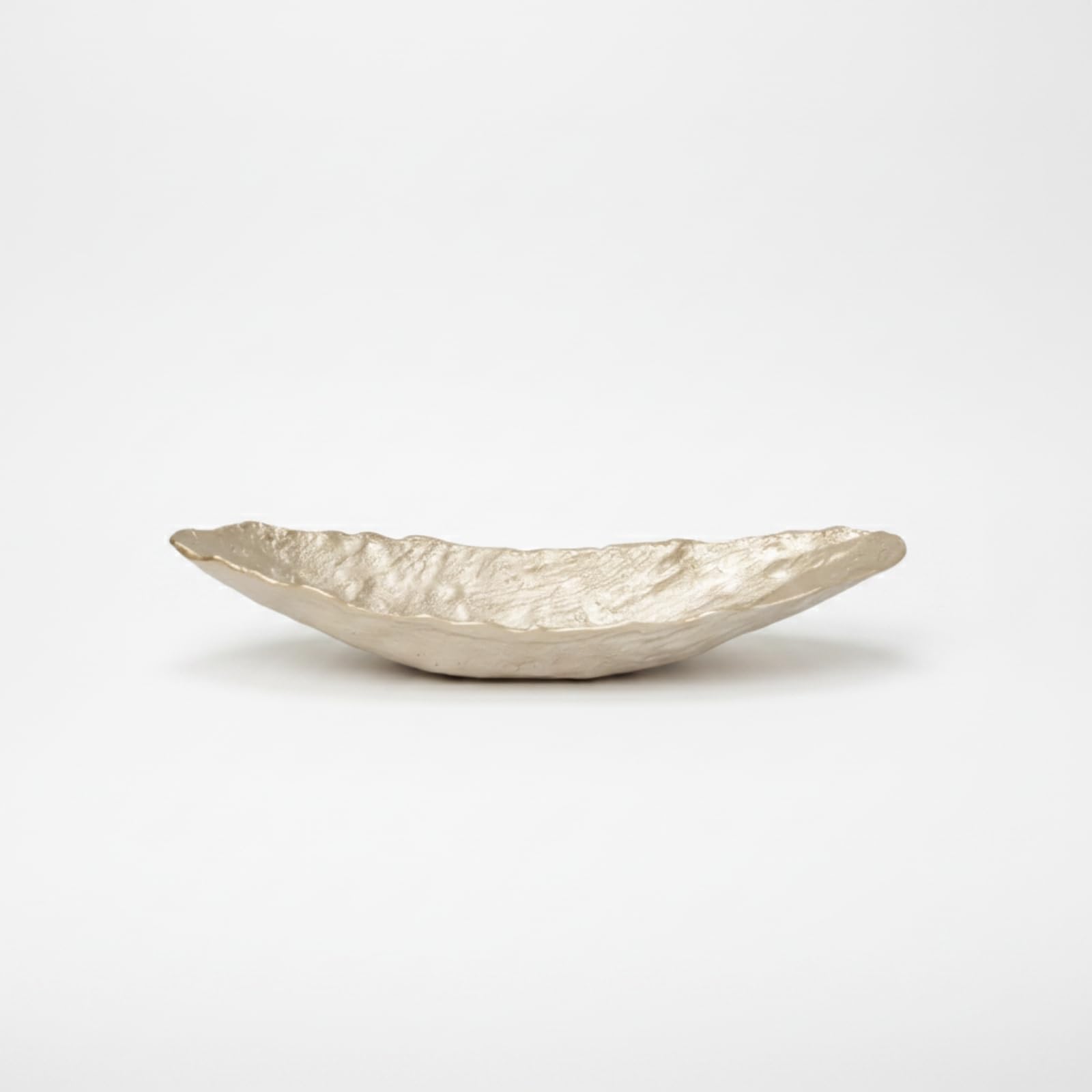 Colcolo Banja Rectangular Aluminio Abierta Elegante, Banja con perficie Martillada, Centro Mesa corativo, para Consola, 59x17.5x12cm