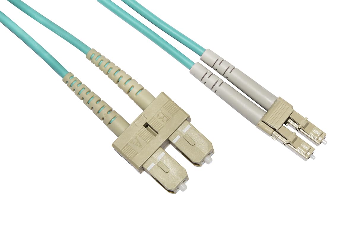 Câble fibre optique multimode LSZH Duplex OM3 50/125, LC-SC, 40 m