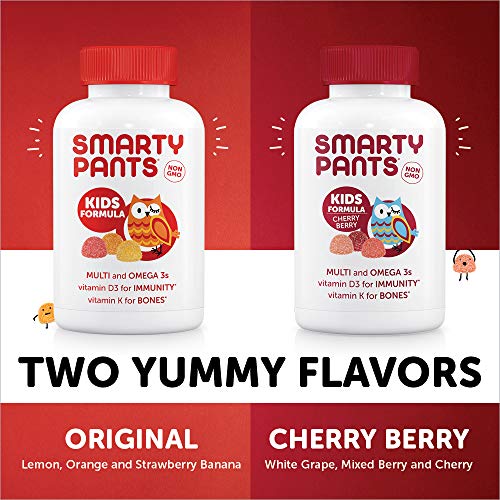 SmartyPants Kids Formula Daily Gummy Multivitamin: Vitamin C, D3, and Zinc for Immunity, Gluten Free, Omega 3 Fish Oil, B6