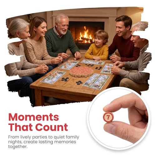 Juego ruso de loto con fichas de madera miniatura 4