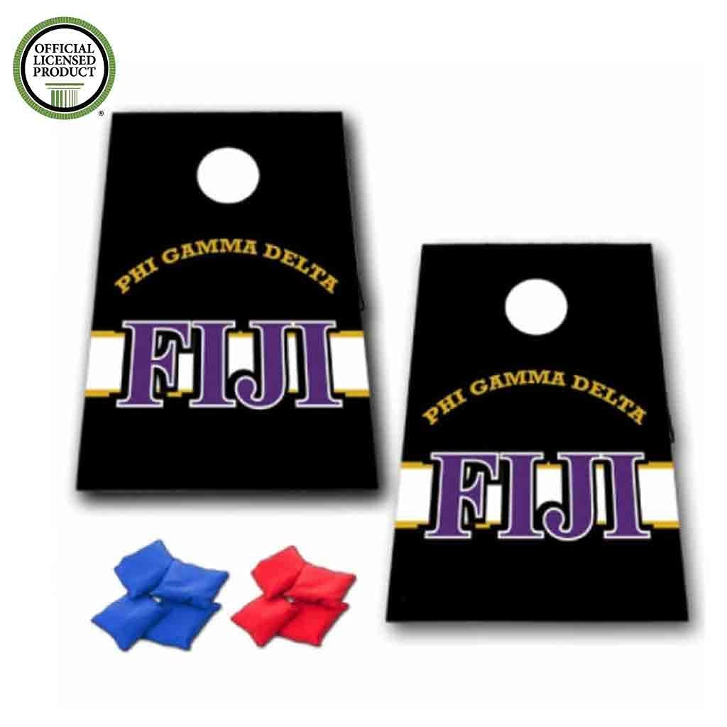 VictoryStore Cornhole Games - Fiji Cornhole Bag Toss Game - Horizontal Stripe - 8 Bags Included