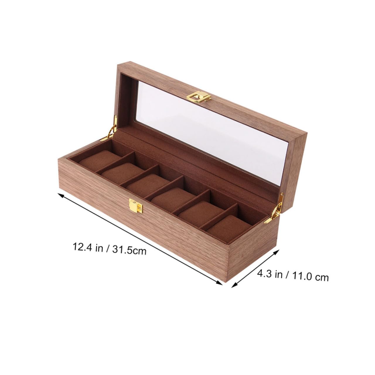 COLLBATH Estuche Relojes Caja Guardarelojes Organizador Ranuras Joyero Madera Duradero