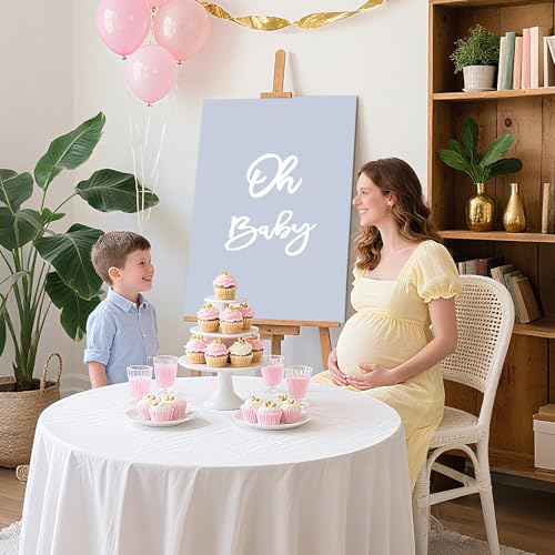 Vinilo decorativo Oh Baby para baby shower blanco miniatura 4