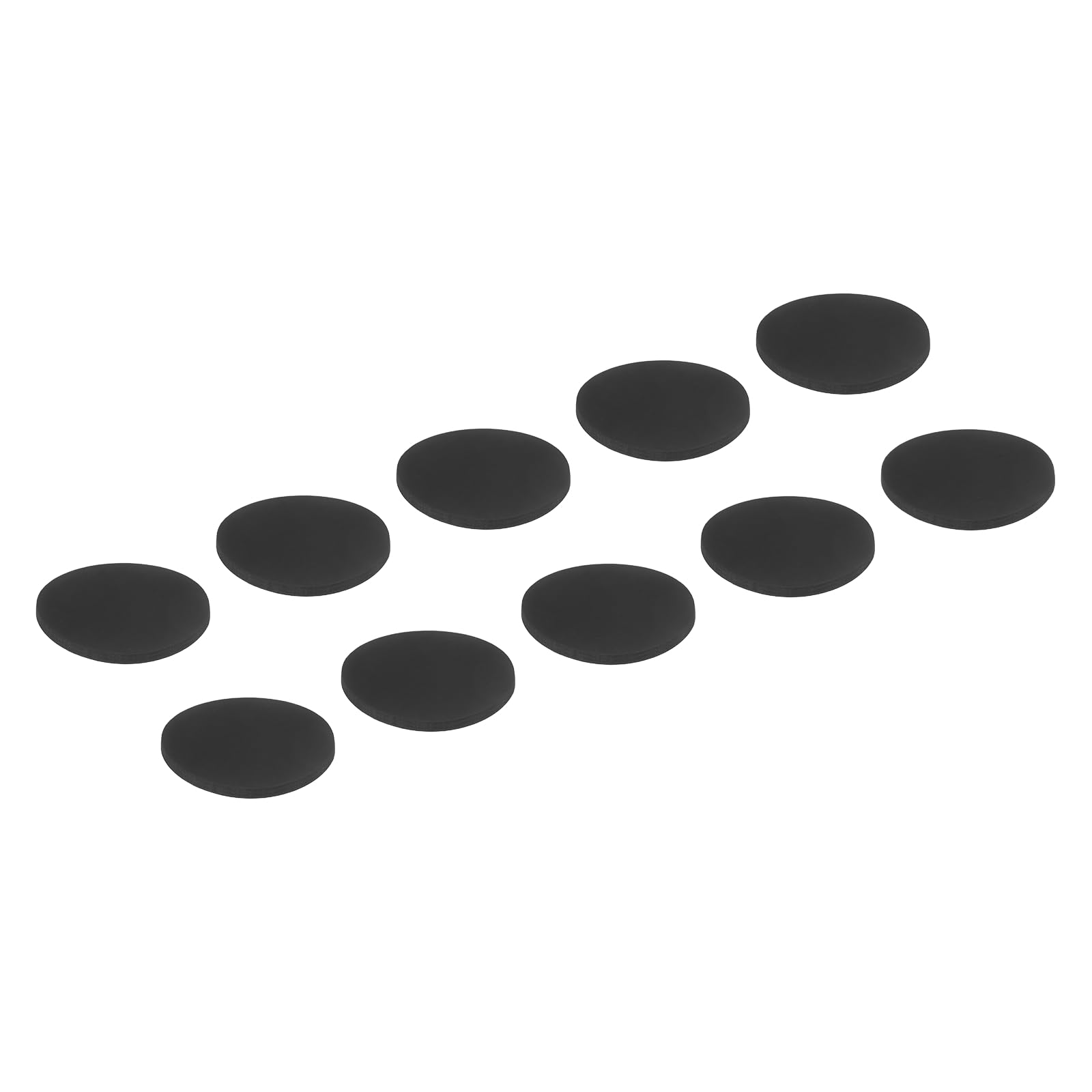 sourcing map 10 Pcs Non Slip Furniture Pads, 14/5" (70mm x 5mm) Self Adhesive Furniture Grippers Rubber Anti-Scratch Feet Round Chair Leg Pads Floor Protectors for Hardwood Floor, Black