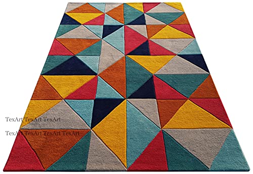 Image of Soft Pure Woolen Modern Collection Tufted Carpet for Living Room,Bedroom'Kitchen and Hall (9 X 12) Feet