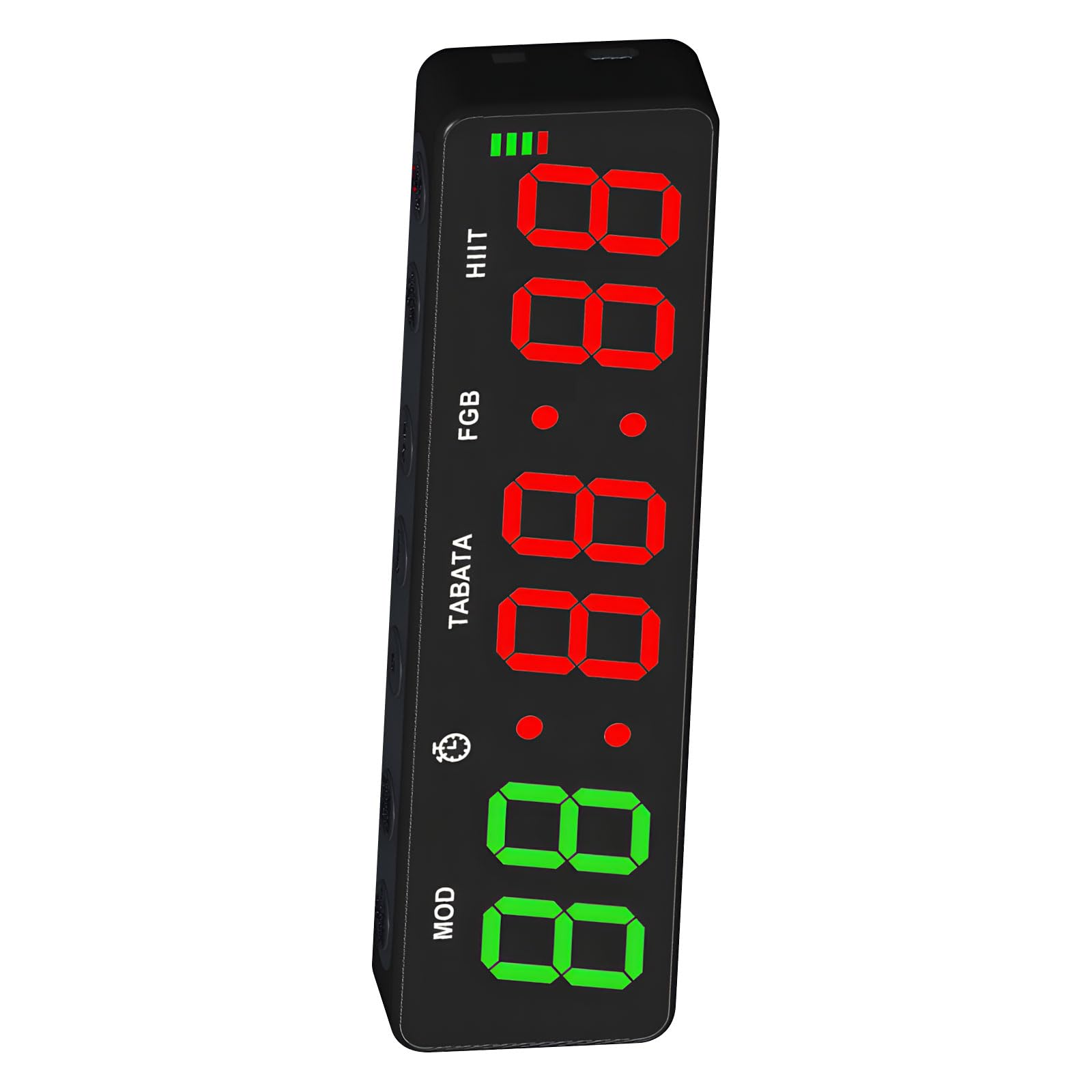 Cronometro elettronico compatto portatile con 5 livelli di luminosità per palestra e allenamento all'aperto, ricarica USB C, cronometro portatile