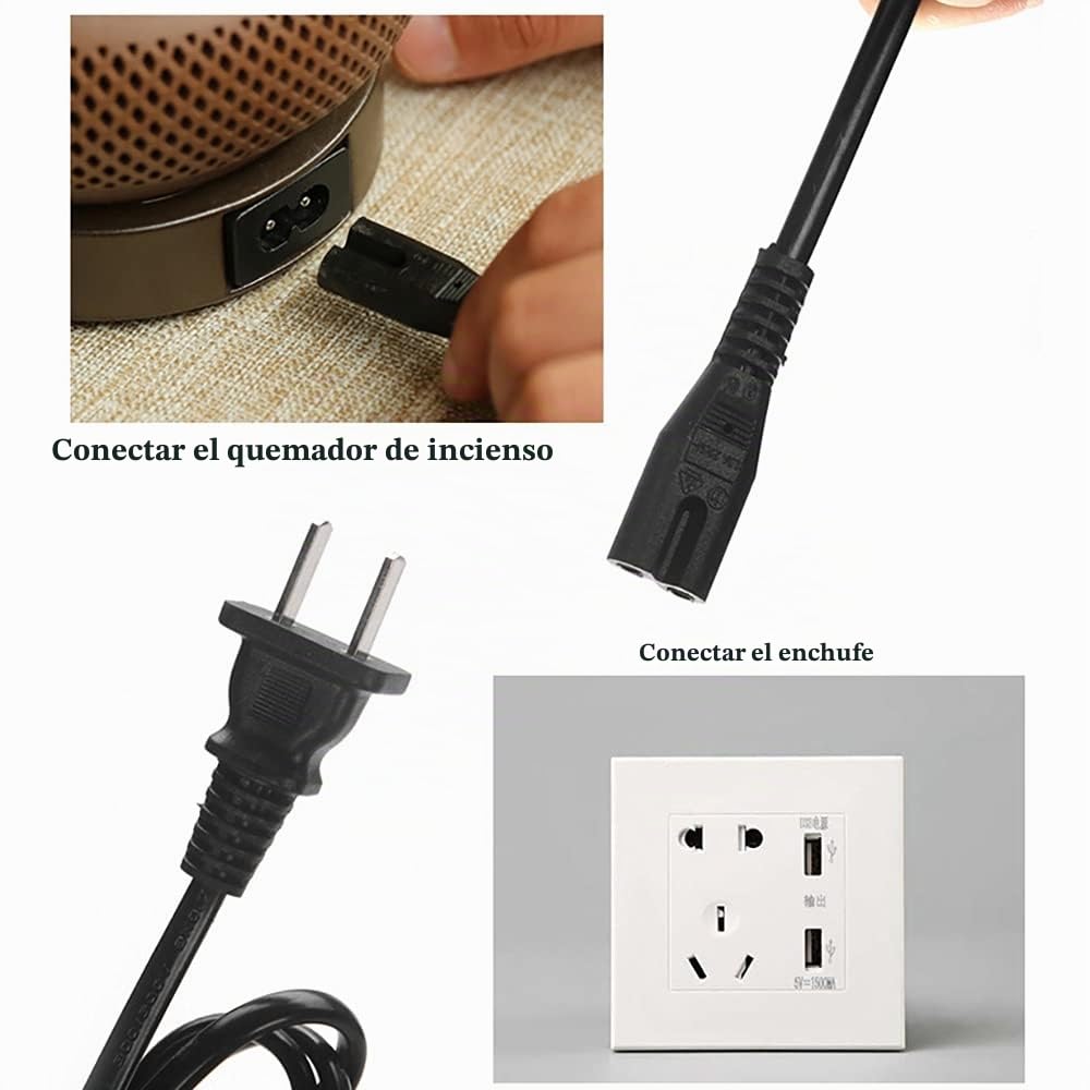 Aromaterapia Electrónica Quemador de Incienso Eléctrico Aceite Luz 220V Temporización Ajuste de Temperatura,S
