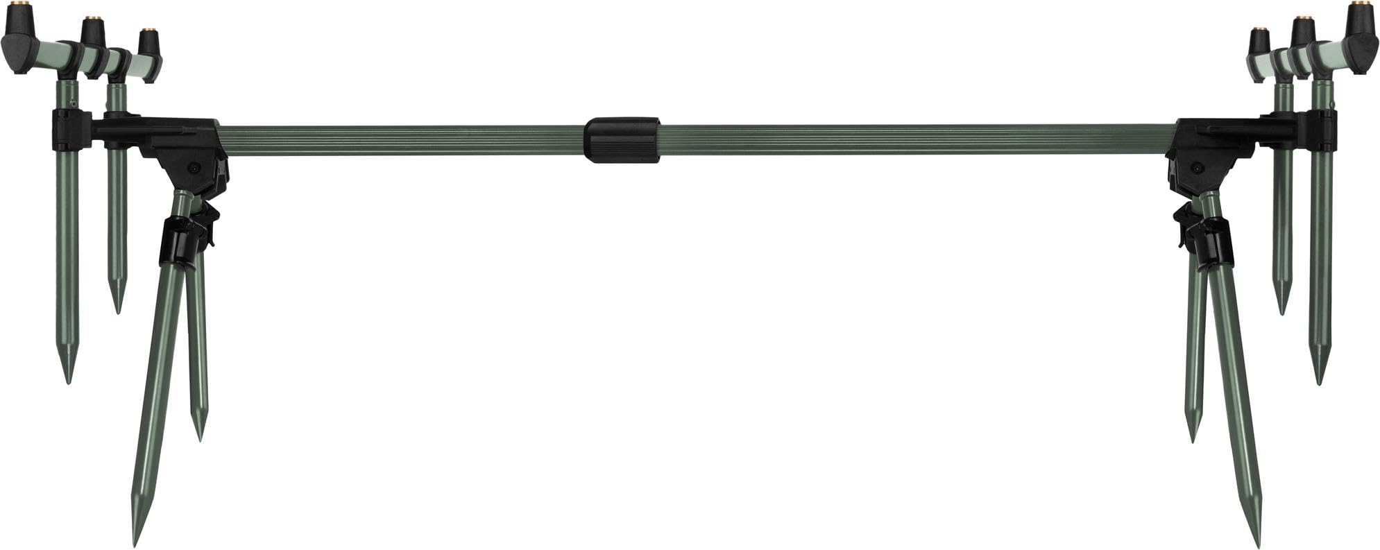 2 Stück Teleskop Rutenhalter Aluminium - V-Kopf Design 45-125cm Verstellbar