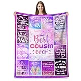 Itvgekp to My Cousin Throw Blanket, Happy Mothers Day Cousin, Best Cousin Ever Gifts, Birthday/Graduation Gift Idea for Cousin, Cousin Gifts Throw Blanket 60 x 50 Inch