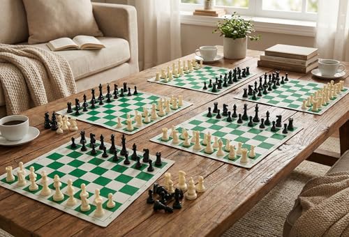 StonKraft 18.2'' x 18.2'' Tournament Chess Vinyl Foldable Chess G...