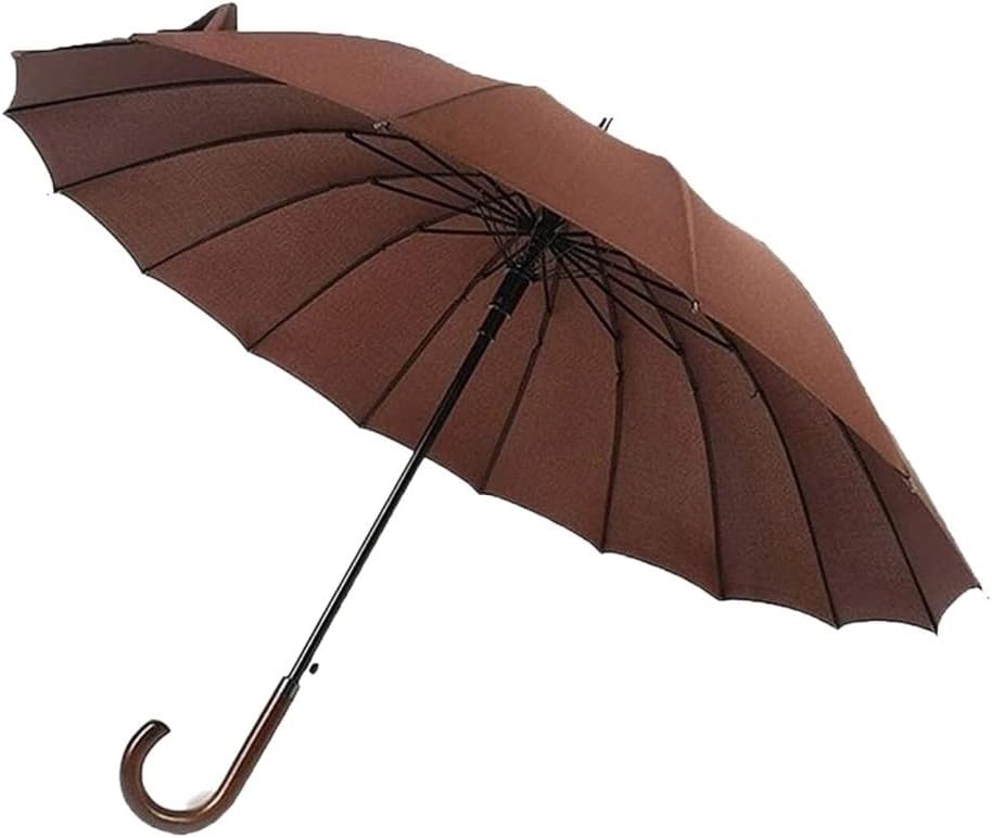 Windproof Umbrella Strong Umbrellas Long Handle Umbrella J-Handle Windproof Golf Long Umbrella Outdoor Couple Umbrella for Men Women Umbrellas for Rain (Color : G)