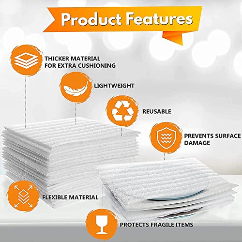 Schaumfolie Verpackungsmaterial Schaumstoff Beutel Kissenschaumbeutel 100Stk Schaumstoffverpackung Umzugspapier Umzugsverpackung für Glas Möbel Porzellan und Geschirr (30x30cm 30x20cm 20x20cm)