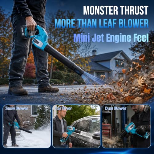 Brushless Powerful Leaf Blower Cordless with 2*4Ah Batteries 540CFM &200MPH by Gtoopal - Used condition - Image 4
