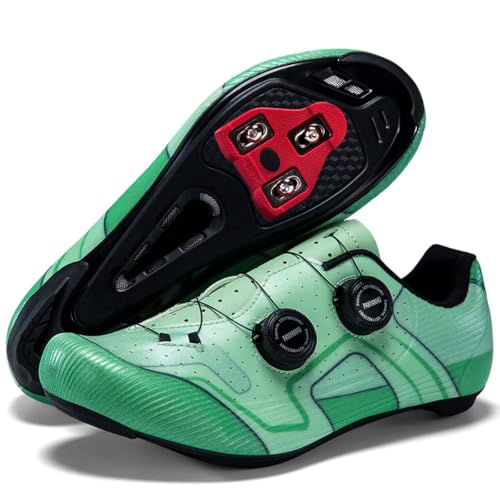 GKVUOG Zapatillas de Ciclismo para Hombre Compatibles con Look System