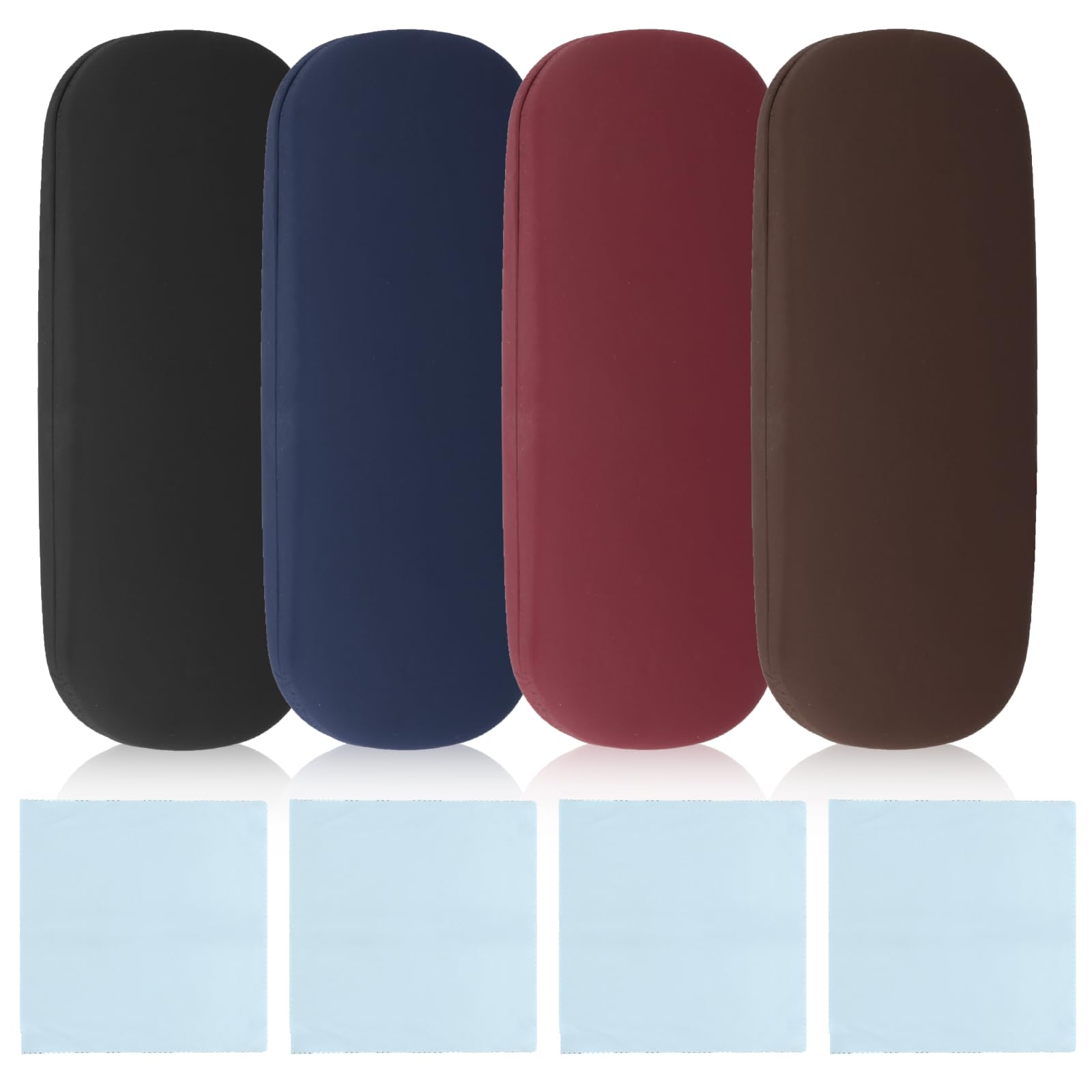 hexinyigjly Set of 4 Glasses Case Hard Shell Glasses Case Women Men Portable Glasses Case Glasses Box for Glasses and Reading Glasses with 4 x Glasses Cleaning Cloth-picture-13