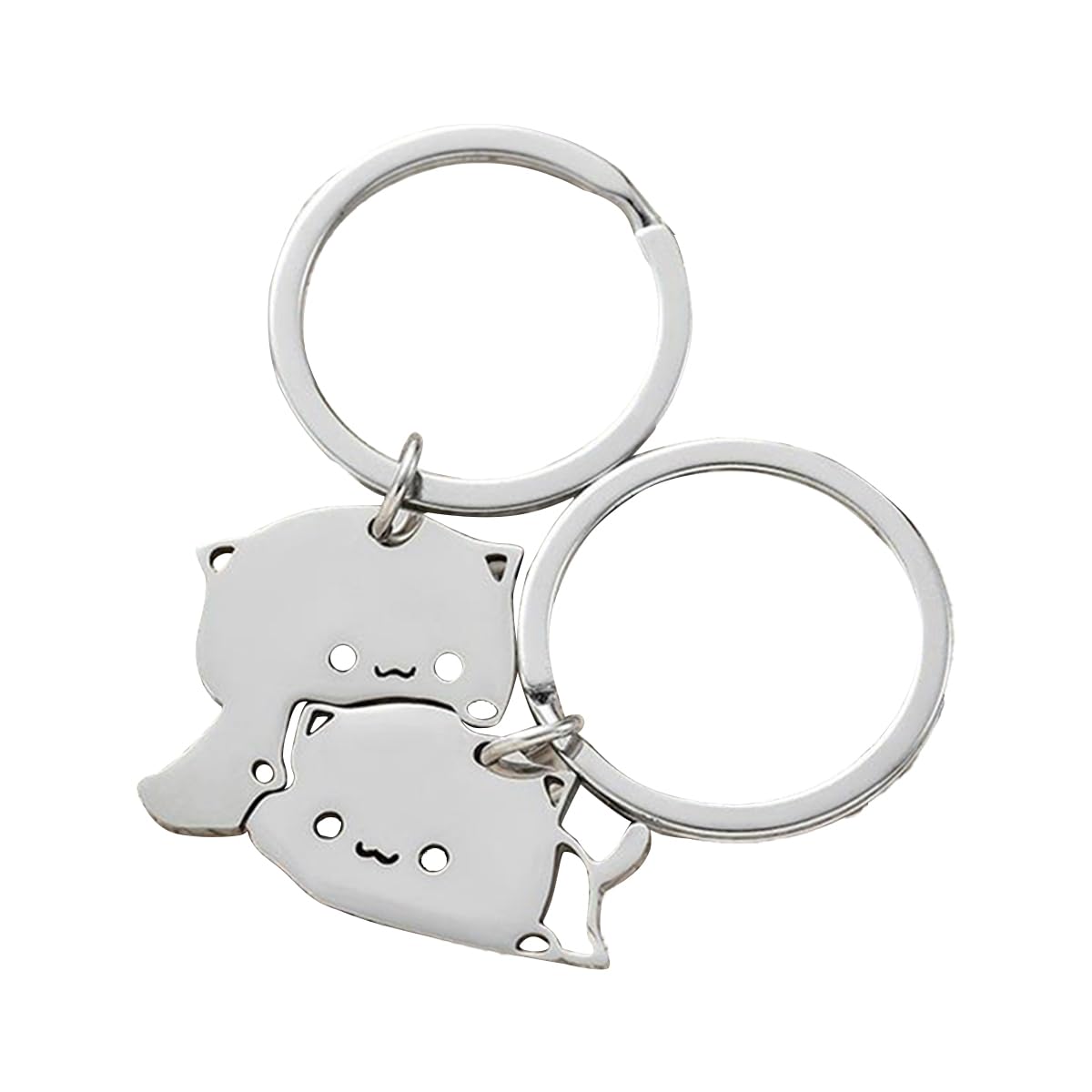 Amazon.co.jp: 猫 キーホルダー カップル ペア お揃い かわいい  