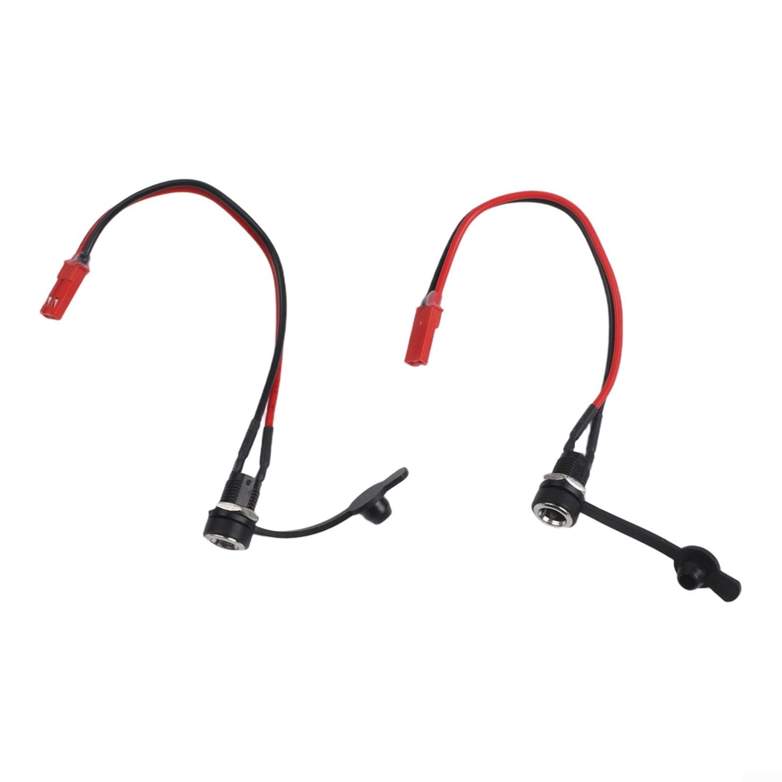 Entgoinggo Electric Scooter Charging Port For KuKirin G3 G4 DC 55X21mm Power Socket Replacement Part Copper Connector Accessory For Fast And Reliable Charging(2PC Red and black)