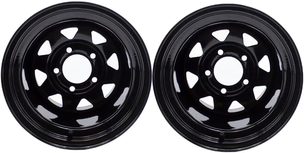 2 Pack 12x10.5 WHEEL RIM 5/4.5 for Zero Turn Riding Garden Lawn Mower Golf Cart 12 x 10.5 Rim 5 Lugs Bolt Circle 4.5 inch,backspace 3.5 inch