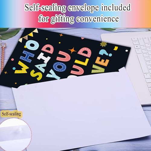 Image of Idealmuzik We Will Miss You Card,Large Goodbye Jumbo Good Luck Card with Envelope, Who Said You Could Leave Decorations, Big Farewell Giant Coworker Leaving Going Away Party Decorations (14x22iinch)
