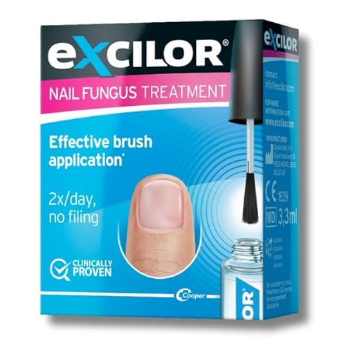 Excilor Fungal Nail Infection Treatment | Clinically Proven | Contains Biotin Supporting Repair & A Stronger Nail Barrier Against Fungus | Visible Results In 2 Weeks | No Filing | Fast-Drying | 3.3ml