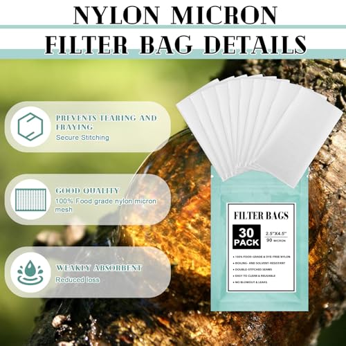 90 Micron 2.5x4.5 Inch Rosin Bags