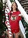 For G and PL Women's Christmas Oversized Glittery Print Patent Leather Patchwork Sleeves Shirts Graphic Casual Crewneck Sweatshirts Red Xmas Tree M