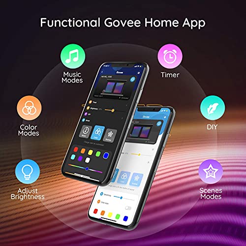 Govee 65.6Ft Alexa Led Strip Lights, Smart Wifi Rgb Rope Light Works With Alexa Google Assistant, Remote App Control Lighting Kit, Music Sync Color Changing Lights For Bedroom, Living Room, Kitchen #TOP7