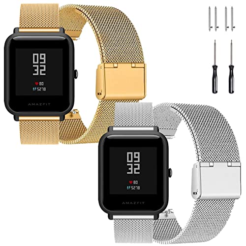 Lavender1 2 Pack Correas de Acero Inoxidable Cover