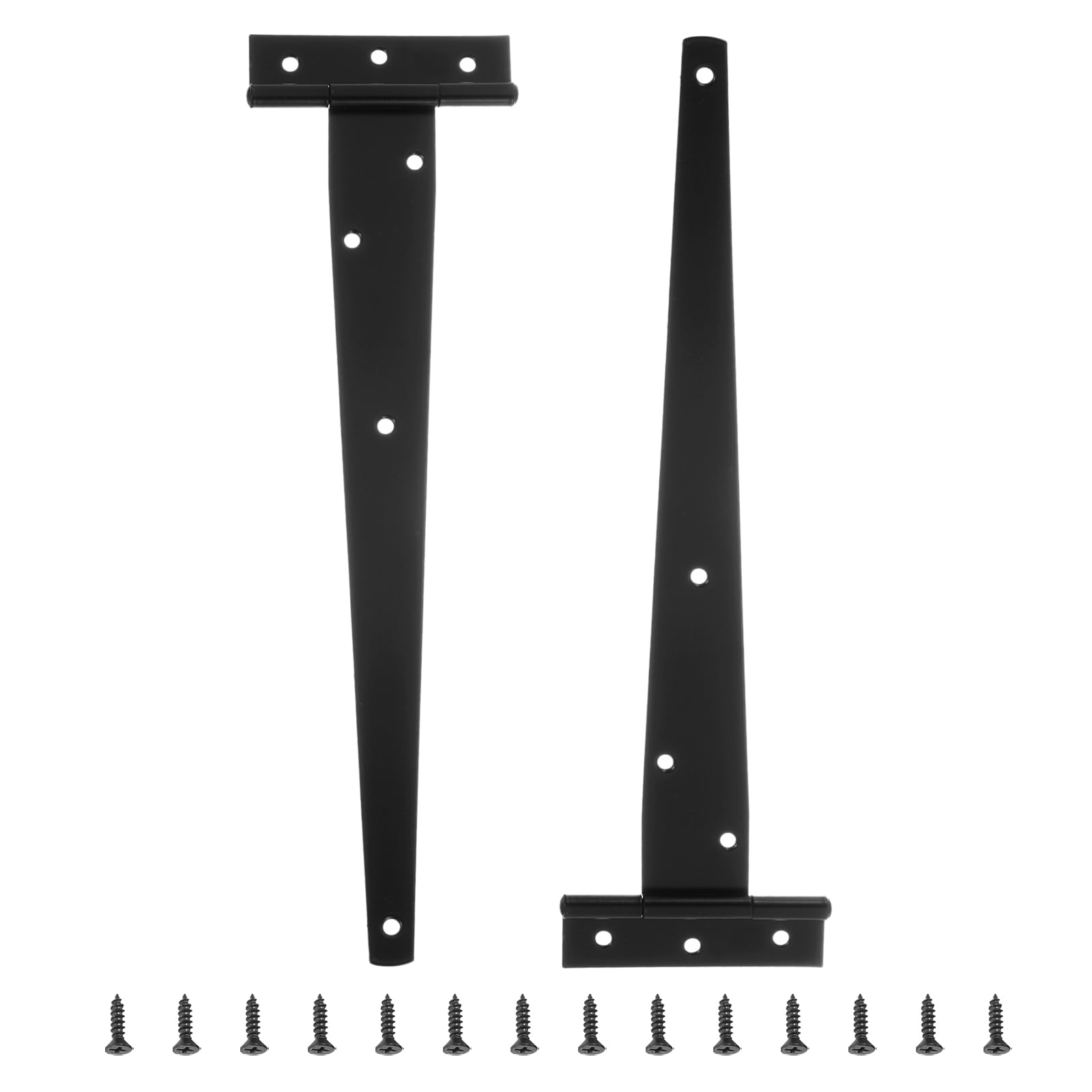Charnière en T 30,5 cm lot de 2 noires pour porte de grange et abri