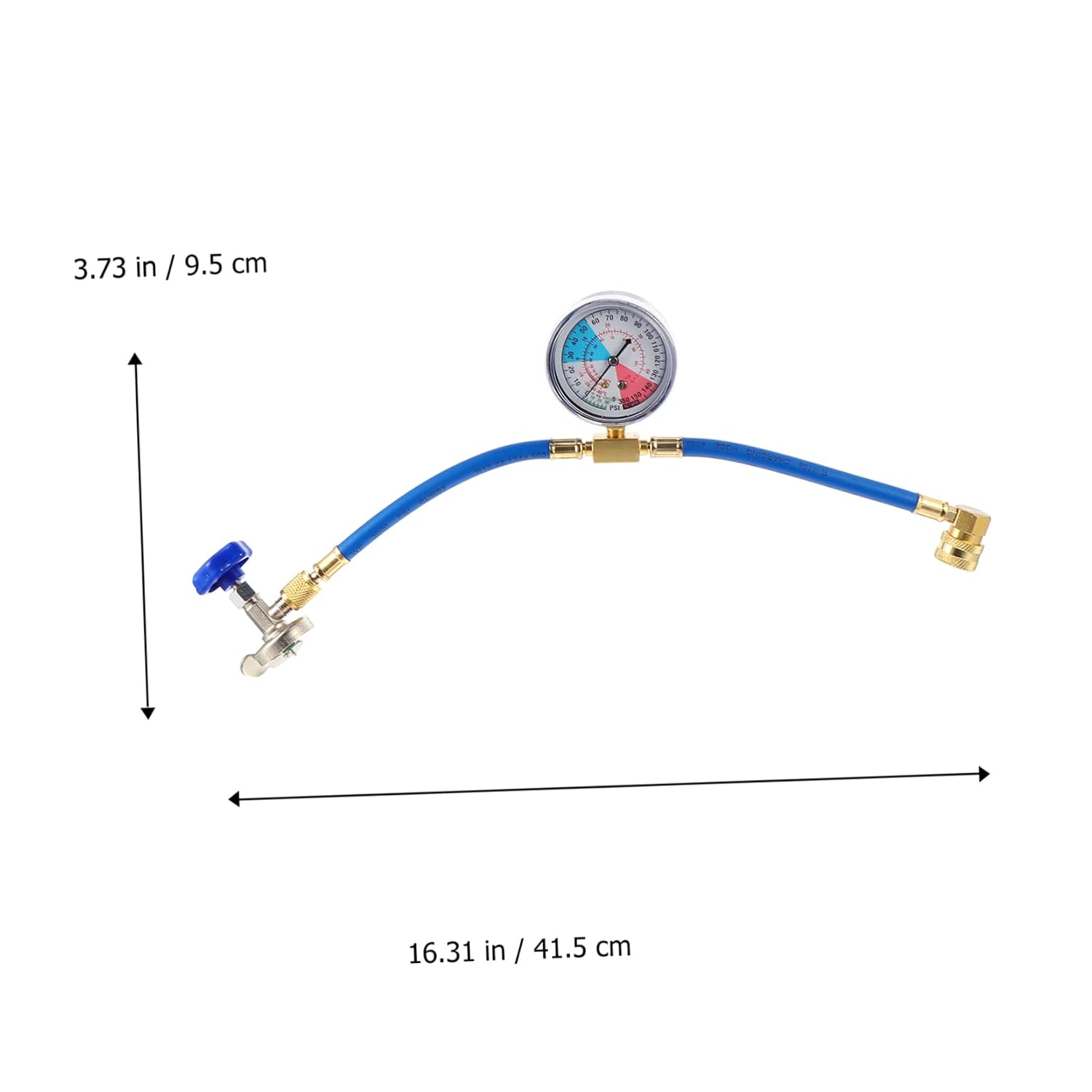 Filling Tube with Gauge Durable Recharge Hose for Automotive Home Use Compatible with Easy to Operate for Efficient Charging