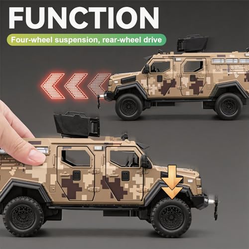 Modelo Vehículo Blindado Tigre Dientes de Sable 1:32 miniatura 3