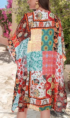 Image of Swimsuit Coverups for Women Sarong Beach Bikini Wrap Sheer Short Skirt Chiffon Scarf for Swimwear