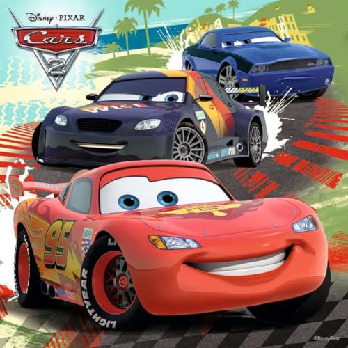 Ravensburger - Disney Cars: Worldwide Racing Fun - 49 Piece Jigsaw Puzzle 3 Pack Set - Lightning McQueen and More - Larger Pieces - Premium Quality - Ideal Gift - Screen-Free Fun - Children Age 5+4