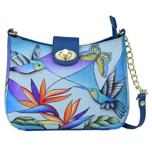 Anuschka Women's Original Hand-Painted Genuine Leather Small Crossbody