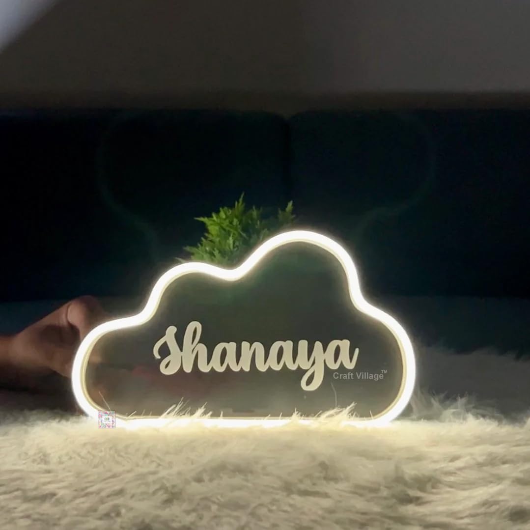 Acrylic Personalized Name Cloud Lamp with Neon LED Light