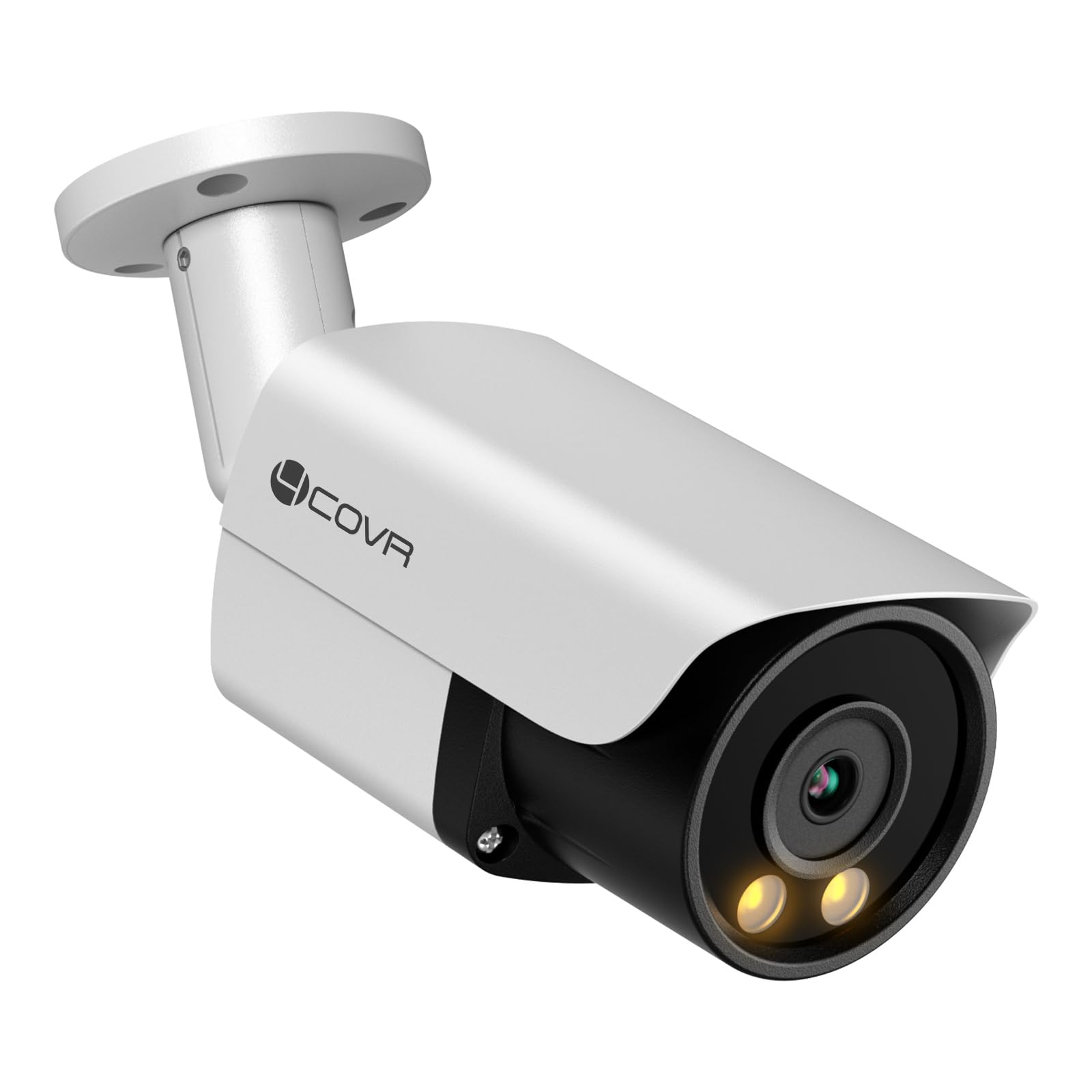 4K PoE IP Bullet Security Camera Outdoor, 8MP UltraHD Wired Camera with Dual Light Full Color Night Vision, Two-Way Talk, People and Vehicle Detection,-image-2