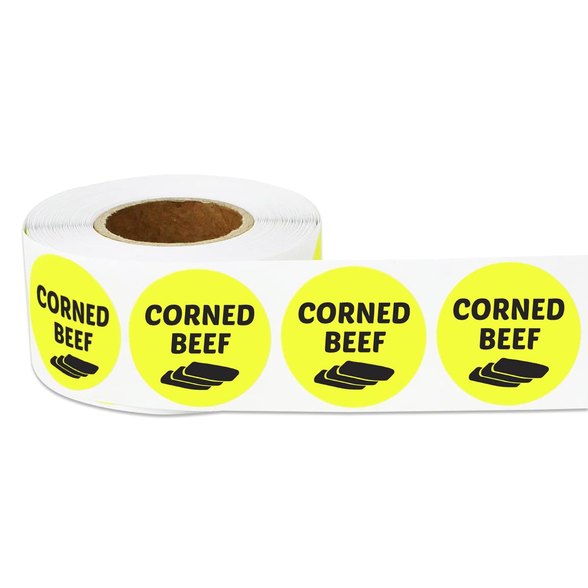 Buy 600 Corned Beef Labels, 1 Inch Round Corned Beef Food Labels Meat