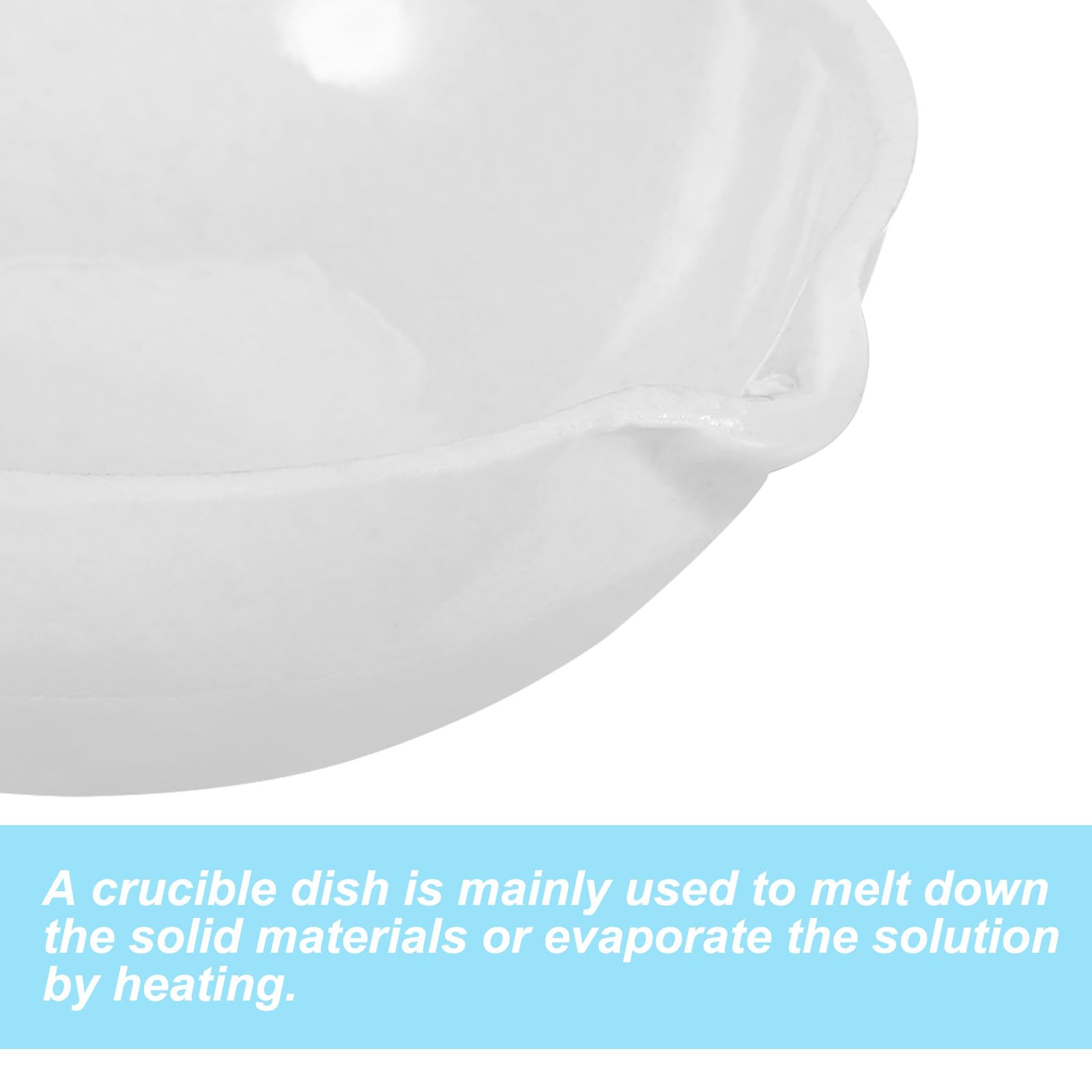 PATIKIL 75ml Piatto Crogiolo Porcellana Vaschetta Evaporazione Ceramica Vaso Tazza per Fondere Squagliare Raffinare